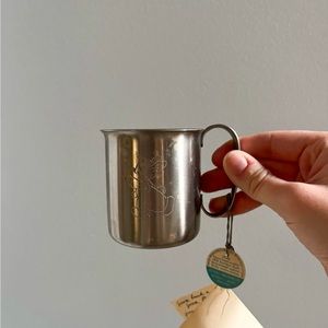 Vintage Stainless Steel Mug with Handle